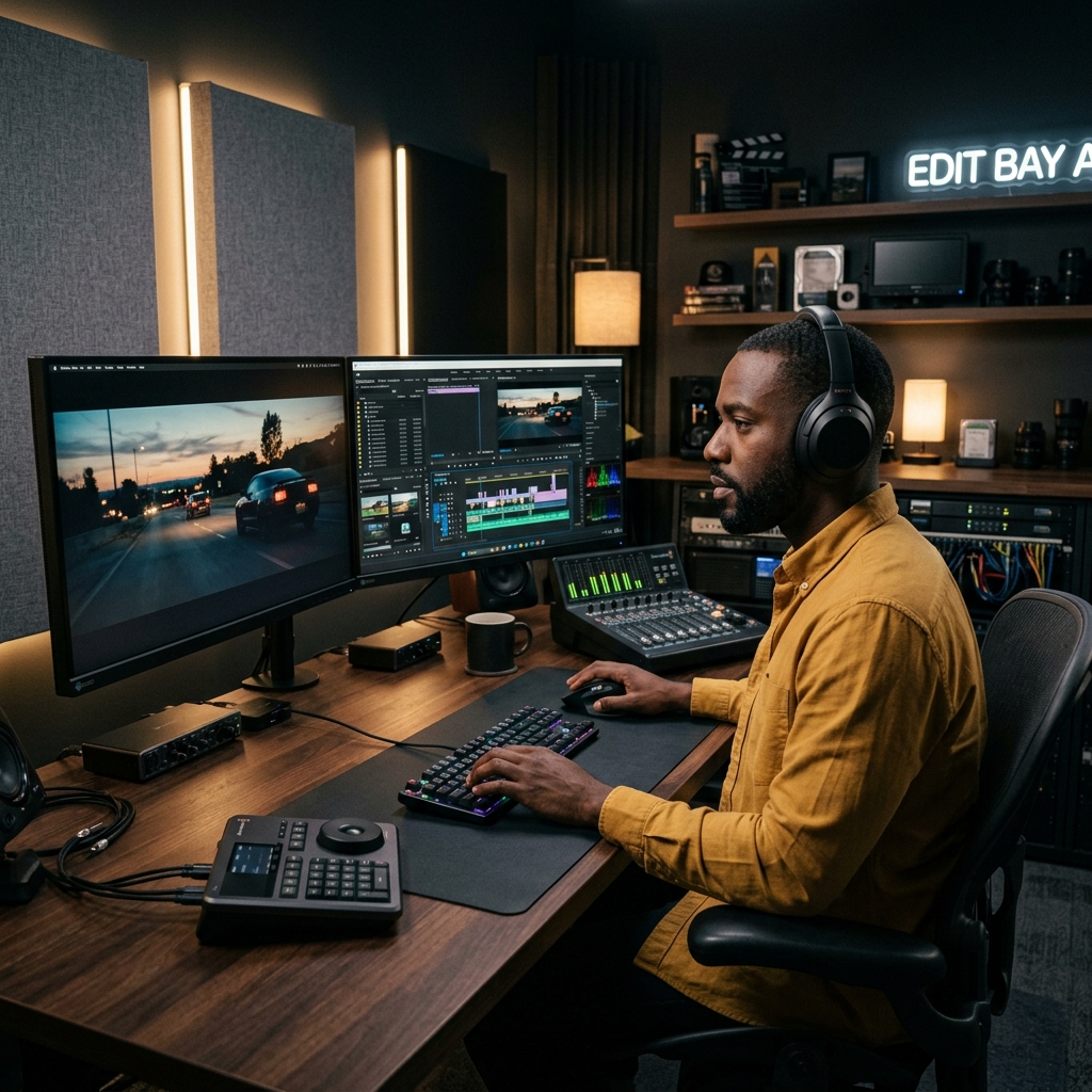 Video Editor at Work