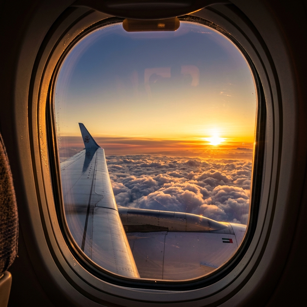 Airplane Sunset